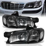 Chevrolet Venture 1997-2005 Factory Style Headlights Black Housing Clear Len Clear Reflector