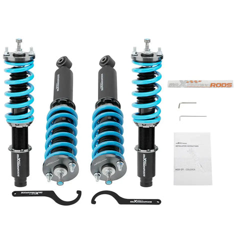 Height And Damper Adjustable Coilover Suspension Kit Compatible For Honda CR-V 1996-2001 1st Gen MAXPEEDINGRODS