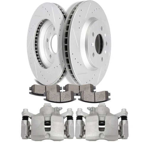 Rear Brake Calipers And Brake Rotors Ceramic Pad For 2008-2009 Buick LaCrosse ECCPP