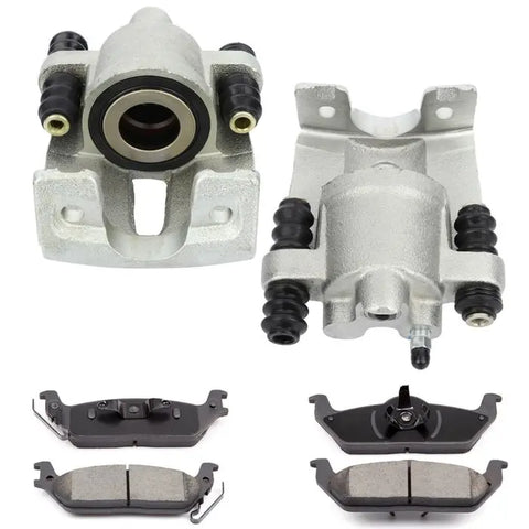 Rear Brake Calipers And Ceramic Pads For Ford F-150 Lincoln Mark LT 2006-2008 ECCPP