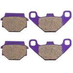 2 Pairs Brake Pads Front/Rear For 1987-2005 Kawasaki KLR650 KLR250 Carbon Fiber ECCPP