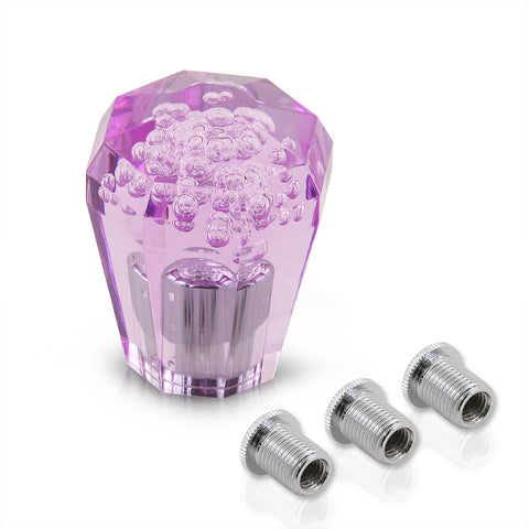 Universal M8 M10 M12 60MM Diamond Bubble Shift Knob Purple