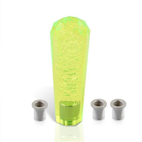 Universal M8 M10 M12 150MM Diamond Bubble Shift Knob Neon Yellow