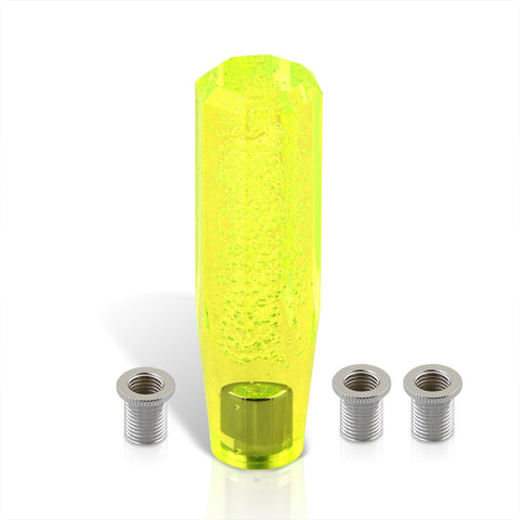 Universal M8 M10 M12 150MM Crystal Octogon Bubble Shift Knob Neon Yellow