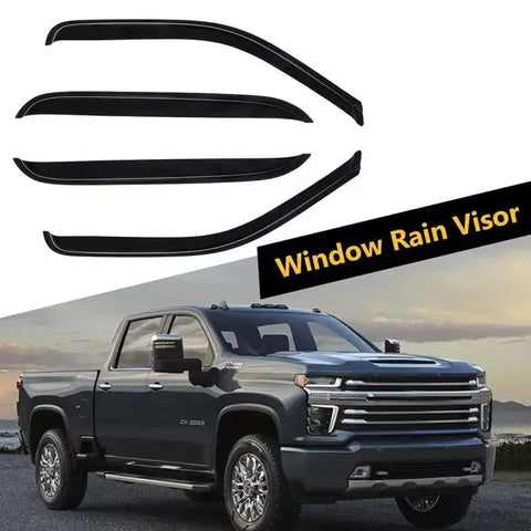 Window Visor Vent Rain Shades Deflectors For 00-07 Silverado/Sierra Crew Cab ECCPP