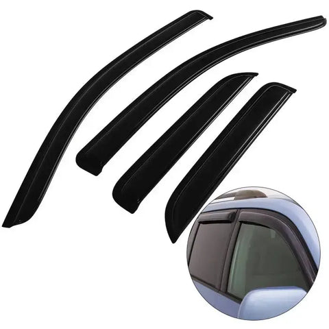 Window Visor Vent Rain Shades Deflectors For 14-19 Silverado/Sierra Extended Cab ECCPP