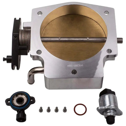 Silver Throttle Body compatible for GM 3 LS1 LS2 LS3 LS6 LS7 LSX BILLET + TPS IAC 102MM MAXPEEDINGRODS UK