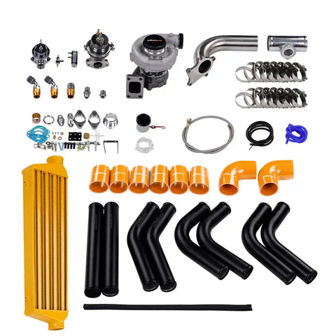 Universal Turbo Kit 10pc,T3 T4,T04E,T3/T4,350hp For 1.5L-3.0L engine MAXPEEDINGRODS