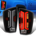 Toyota Tacoma 2016-2023 LED Bar Tail Lights Black Housing Smoke Len White Tube