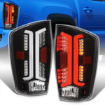 Toyota Tacoma 2016-2023 LED Bar Tail Lights Black Housing Clear Len White Tube