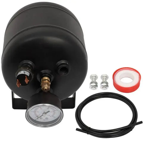 0.5 Gallon 5 Ports Air Tank Kit With Air Gauge Switch For Train/Truck Air Horn ECCPP