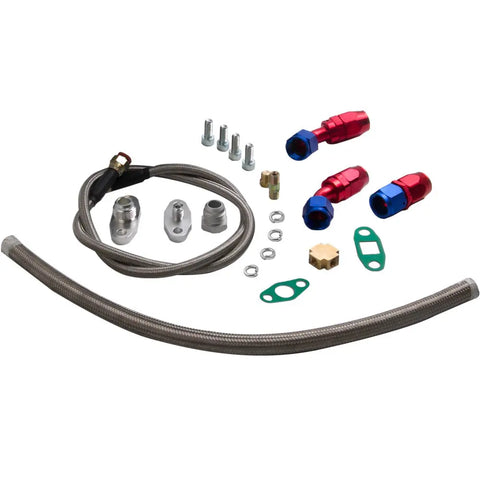 Universal Turbo Oil Line Kits Feed Return Drain Line T3 T4 T70 for GT28 MAXPEEDINGRODS