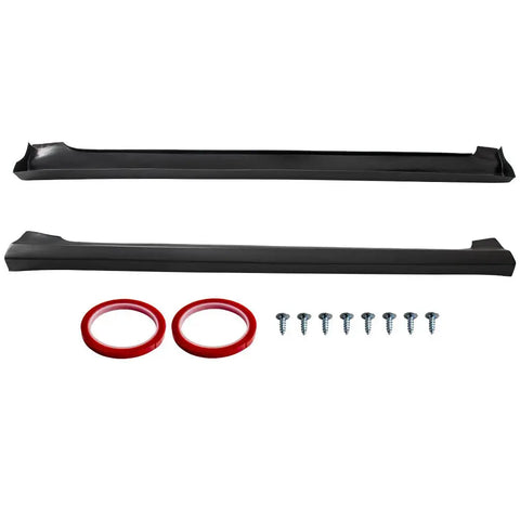 Unpainted Black Side Skirts PP compatible for Toyota Corolla Sedan 4Dr S LE XLE 2009-2013 MaxpeedingRods