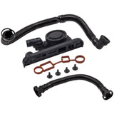 Crankcase PCV Breather Valve + Hose Kit compatible for Audi/VW A3 A4 Jetta Passat 2.0T MAXPEEDINGRODS