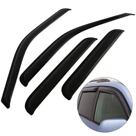 Window Visor Vent Rain Shades Deflectors For 99-16 Ford Super Duty Crew Cab ECCPP