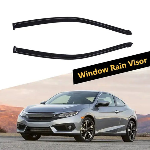 Window Visor Vent Rain Shades Guards Deflectors For 01-05 Honda Civic Coupe ECCPP