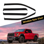 Window Visor Vent Rain Shades Guards Deflectors For 04-08 Ford F150 Crew Cab ECCPP