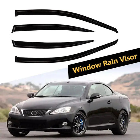 Window Visor Vent Rain Shades Guards Deflectors For 06-12 Lexus IS250 IS350 ECCPP