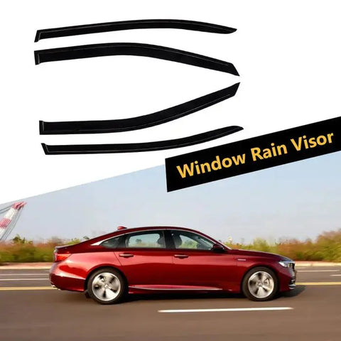 Window Visor Vent Rain Shades Guards Deflectors For 13-17 Honda Accord Sedan ECCPP