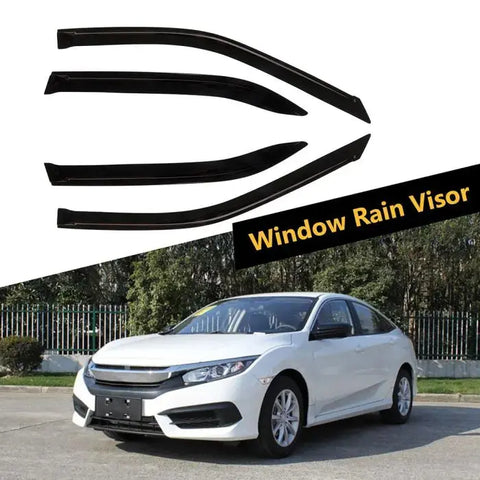 Window Visor Vent Rain Shades Guards Deflectors For 96-99 Honda Civic Sedan ECCPP