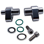 For A/C Compressor Adapter Fittings Kit compatible for 10S17F and 10S20F for LS Engine Swap MAXPEEDINGRODS