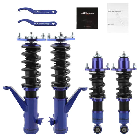 Full Coilover Lowering Suspension Kit compatible for Honda Civic EM2 Coupe 01-05 MAXPEEDINGRODS