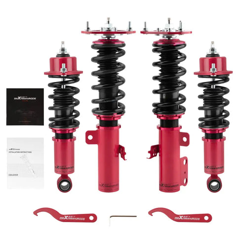 Coilovers 24-Steps Adj Damper compatible for Toyota Corolla 2009-2019 Shocks Suspension Kit MAXPEEDINGRODS