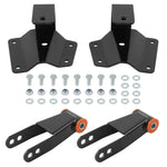 4 Drop Kit Rear ShacklesHangers compatible for Chevy Silverado GMC Sierra 1500 1999-06 MAXPEEDINGRODS