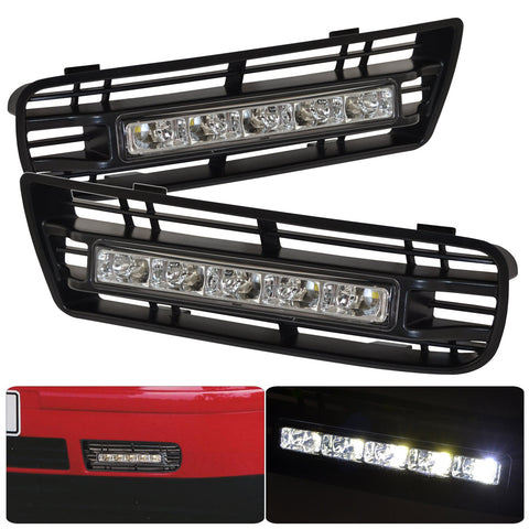 Volkswagon VW Golf GTI TDI DRL LED Fog Lamps Lower Bumper Grille Lights Replacement