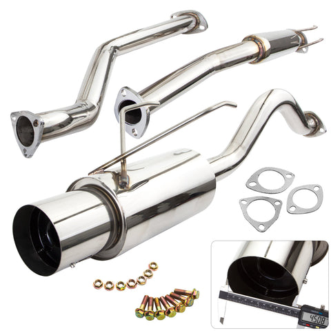 Honda Civic DX LX 2001-2005 N1 Style Stainless Steel Catback Exhaust System (Piping: 2.5" / 65mm | Tip: 4.5")