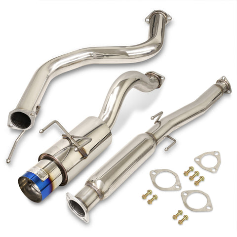 Honda Civic Hatchback 1992-1995 N1 Style Stainless Steel Catback Exhaust System Burnt Tip (Piping: 2.5" / 65mm | Tip: 4.5")