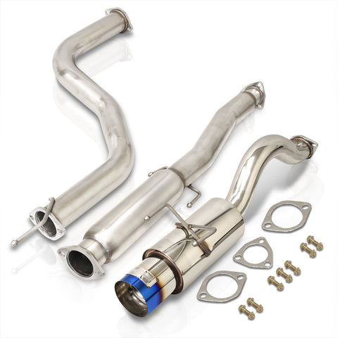 Honda Civic Hatchback 1992-1995 N1 Style Stainless Steel Catback Exhaust System Burnt Tip (Piping: 2.5" / 65mm to 3.0" / 76mm | Tip: 4.5")