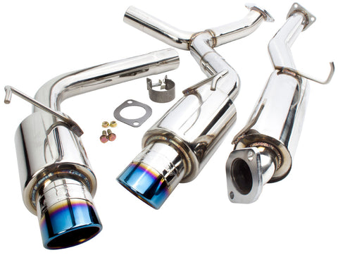 Honda S2000 2000-2009 Stainless Steel Catback Exhaust System Burnt Tip (Piping: 2.5" / 65mm | Tip: 3.5")