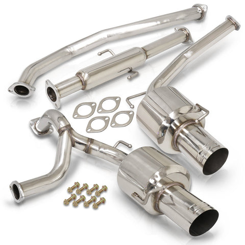 Hyundai Tiburon V6 2003-2006 Dual Tip Stainless Steel Catback Exhaust System (Piping: 2.5" / 65mm | Tip: 4.5")