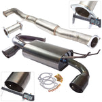 Infiniti G35 Coupe 2003-2007 / Nissan 350Z 2003-2009 Dual Tip Stainless Steel Catback Exhaust System Gunmetal (Piping: 3.0" / 76mm | Tip: 3.5")