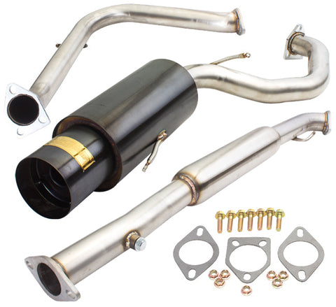 Mitsubishi Eclipse GS RS Non-Turbo 1995-1999 / Eagle Talon Non-Turbo 1995-1998 N1 Style Stainless Steel Catback Exhaust System Gunmetal (Piping: 2.5" / 65mm | Tip: 4.5")