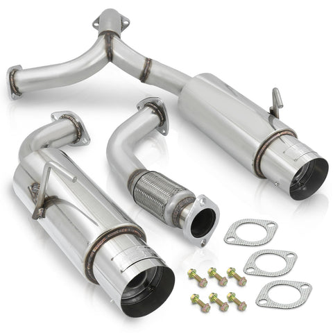 Toyota MR2 Non-Turbo 1990-1995 Dual Tip Stainless Steel Catback Exhaust System (Piping: 2.5" / 65mm | Tip: 4.0")