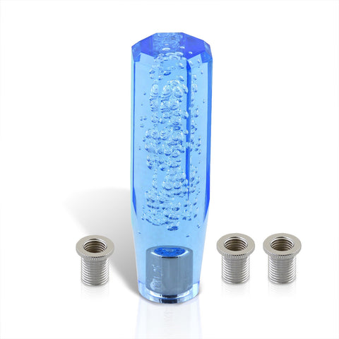 Universal M8 M10 M12 150MM Crystal Octogon Bubble Shift Knob Blue