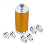 Universal High Flow Inline Fuel Filter Kit Gold