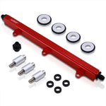 JDM Sport Acura Honda B-Series B16 B17 B18 Fuel Rail Red with Black Fittings