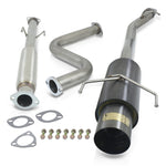 Honda Accord Coupe & Sedan 2.2L I4 1990-1993 N1 Style Stainless Steel Catback Exhaust System Gunmetal (Piping: 2.5" / 65mm | Tip: 4.5")