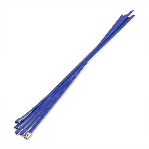 (5 Pack) 12" Zip Ties Stainless Steel Blue