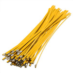 (100 Pack) 12" Zip Ties Stainless Steel Orange