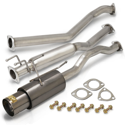 Honda Civic EX 2001-2005 N1 Style Stainless Steel Catback Exhaust System Gunmetal (Piping: 2.5" / 65mm | Tip: 4.5")