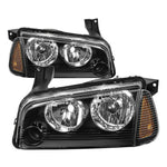 06-10 Dodge Charger Lx Black/Amber Side Turning Corner Headlamp Head Light DNA MOTORING