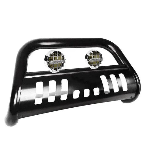 07-13 Silverado/Sierra 1500 Black 3" Bull Bar Grille Guard+Smoked Fog Light DNA MOTORING