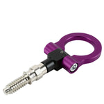 1.88"Edm European Car Anodized Brushed Purple Full Aluminum Racing Tow Hook Kit DNA MOTORING