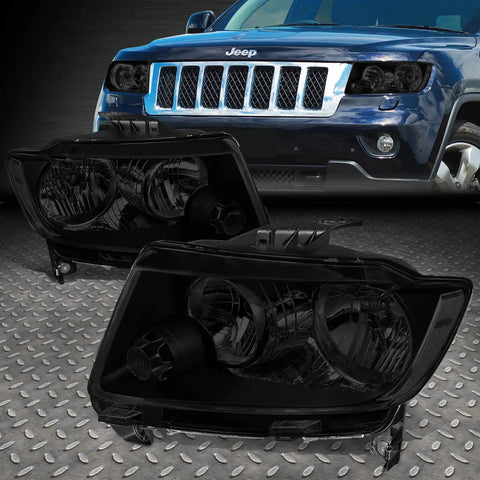 11-13 Jeep Grand Cherokee Smoked Housing Clear Corner Headlight Head Lamps Speed Daddy