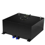 15 GALLON LIGHT PERFORMANCE BLACK COATED ALUMINUM FUEL CELL TANK+LEVEL SENDER DNA MOTORING