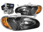 1998-2001 Sephia Oe Style Headlight Head Lamp W/Led Kit Slim Style Black DNA MOTORING